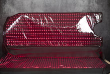 Load image into Gallery viewer, Measuring 69" x 24" x 12" (175 cm x 60 cm x 30 cm), the Red Light Therapy Full Body Sauna Capsule can accommodate 90% of adult sizes. Tall individuals (over 6') will have their feet and some of their lower leg extend out of the capsule.