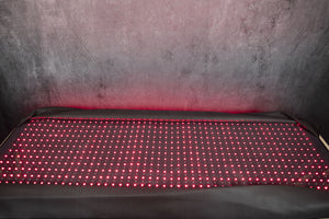 The red light therapy sauna capsule contains 2,352 LEDs: 1,176 660nm (visible red, non-heat generating) and 1,176 850nm (infrared, invisible, heat generating).  It has three modes:  Constant, Pulsed, and Ramp Up/Ramp Down.